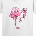 thumbnail image 4 of Inktastic Flamingo Ballerina in Tutu and Ballet Toe Shoes Youth T-Shirt, 4 of 5