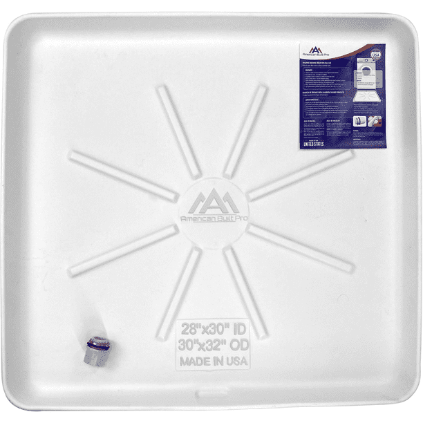 American Built Pro Washing Machine Pan With 1" Drain Adapter