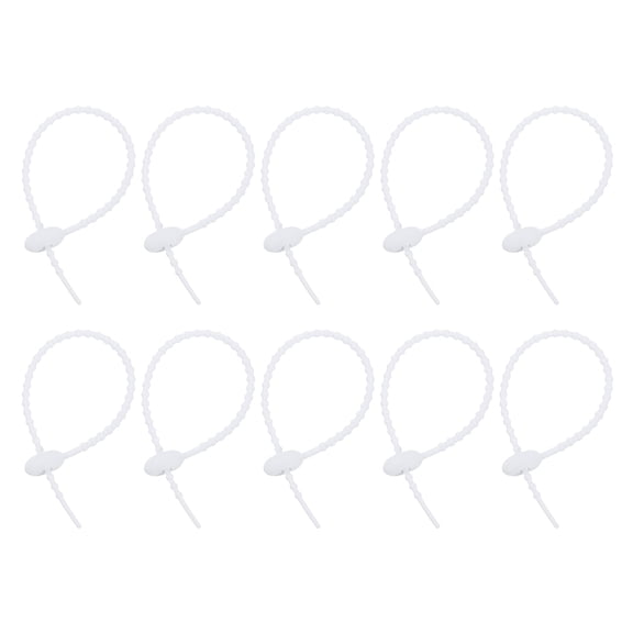 20Pack 9" Silicone Cable Ties, Reusable Zip Ties Wire Strips Organizer, White