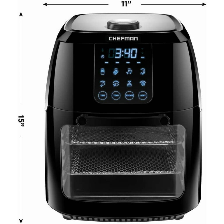 Chefman 6.3Qt Digital Air Fryer, Rotisserie, Dehydrator, Oven, 8