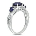 thumbnail image 3 of Everly Women's Created Sapphire Sterling Silver Engagement Ring, 3 of 6