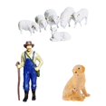thumbnail image 1 of Figura Sheepherder y juego de modelo de perro Sunnimix 1/64 para Kits de construcción, 1 of 8