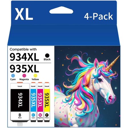 934xl 935xl Ink cartridges High-Yield Combo Pack Replacement for hp 934 and 935 Ink cartridges Compatible with HP Officejet Pro 6830 6230 6835 6812 6815 6820 6220 6800 Printers (4 Pack)