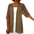 thumbnail image 3 of Aboser 3/4 Sleeve Chiffon Cardigans for Women Lightweight Loose Fit Cardigan Sheer Open Front Beach Cover Up Light See Through Dusters, 3 of 7