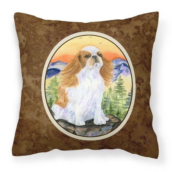 Carolines Treasures SS8311PW1414 English Toy Spaniel Fabric Decorative Pillow, 14Hx14W, multicolor