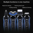 thumbnail image 4 of OUSITAID 1 Set Men Razor Sharp Low Noise Floating 3 Heads Blade Flick-up Sideburn Cutter 3-in-1 Hair Beard Clipper Nose Hair Removal Trimmer Home Supply, 4 of 10