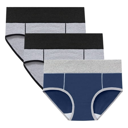 Scyoekwg Womens Underwear High Waisted Panties Cotton Women s Physiological Underpants Patchwork High Waisted Underwear Hipster Panties Ladies Underpants Underpants Pack of 3(Navy XXXXXL)