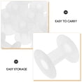 thumbnail image 3 of Miangastore 10pcs Plastic Empty Spools, Empty Thread Bobbins Spools Small Wire Bobbins Thread String Bobbin Spools for Embroidery Sewing Machines Crafting Beading Projects Transparent, 3 of 9