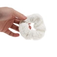 thumbnail image 4 of Ofertas Únicas 1 Pc Elegante Scrunchies Rizados para el Hogar Blanco, 4 of 5