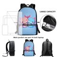 thumbnail image 4 of Jeiento Cute Axolotl Backpack for Girls 4-6 6-8 8-10 Kids Backpacks Set with Lunch Box Pencil Case Water Bottle Holder 4 Pcs Lightweight School Bags for Preschool Elementary Bookbag Satchel Blue, 4 of 7