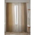 thumbnail image 5 of Brown Gradient Sheer Curtains 84 Inch Long 2 Panels, Wood Grain Farmhouse Retro Striped Light Filtering Rod Pocket Semi Sheer Curtains, Sheer Voile Drapes for Living Room Bedroom, 52"x84", 5 of 5