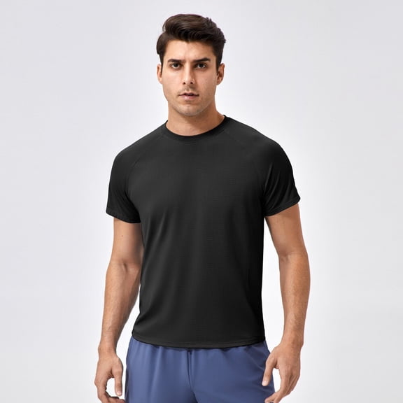 Men Summer Quick Dry T-Shirt Fitness Running Training Breathable Sports Tops