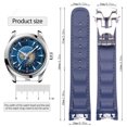 thumbnail image 4 of Accesorios de reloj para Omega Hippocampus 300 AT150 8900 metros Correa de reloj con hebilla de mariposa de caucho marino de 20 mm Correa de silicona, 4 of 5