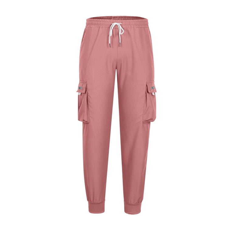 Mens Dress Pants Solid Casual Pocket Outdoor Elastic Waistbelt Jogger  Drawstring Trousers Work Pants Regular Straight Pant Rose Gold L -  Walmart.com
