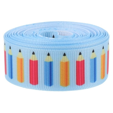 1 Roll  School Themed Ribbon Crafting Ribbon for DIY Wrapping Crafts Decoration