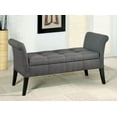 thumbnail image 2 of Doheny Contemporary Bench With Storage In Gray Finish, 2 of 5