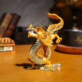 thumbnail image 3 of Adornos de dragón del zodiaco de metal Decoración de dragón de diamante completo Decoraciones creativas de oficina Pise Yunlong Adornos de joyería pequeños, 3 of 5