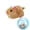 Light Blue-BB, variant on MMJ Interactive Rolling Pet Ball Automatic Moving Toy with Realistic Plush Mouse USB Rechargeable for Cats Dogs
