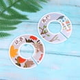 thumbnail image 2 of 8Pcs Clothing Size Divider Plastic Clothes Marking Ring Animal Pattern Garment Size Tag Separation Circle Round Hanger (Assorted Color), 2 of 8