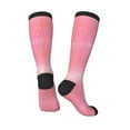 thumbnail image 4 of Fotbe Sparkly Pink Glitter print Women's Men's Novelty Crew Socks Cotton Socks Knee High Socks for Walking,Running,Nurses,Pregnancy, 4 of 9
