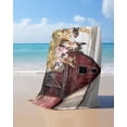 thumbnail image 4 of Farmhouse Animals Beach Towels Oversized Super Absorbent, Cow Pig in Fence Retro Wood Barn Lightweight Bath Towel Quick Dry Sets For Bathroom/Pool/Rv Camping/Beach Play/Gym Room/Picnic 23"x47", 4 of 8