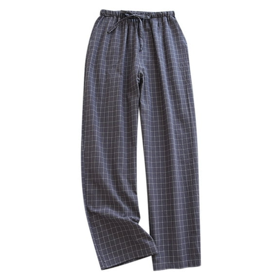 Spring And Summer Thin Day System Plaid Home Pants Loose Home Pajama Pants