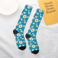 thumbnail image 6 of Bingfone Compression Socks for Women and Men Long Socks for Running Athletic Cycling Nurse-Daisies Flowers, 6 of 8