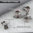 thumbnail image 2 of LEONTOOL 4 PCS 17-19mm Range T-Bolt Hose Clamps, Heavy Duty Adjustable Pipe Clamps with Wrench, 304 Stainless Steel Turbo Pipe Clamps for Automotive Intercooler Radiator Heater High Pressure Hose, 2 of 4