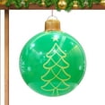 thumbnail image 6 of HUISZJ 24 inch Giant Inflatable Christmas Ball, Green Xmas Tree Pattern Plastic Ball, Christmas Tree Hanging Ornament for Party Home Decor, 6 of 10