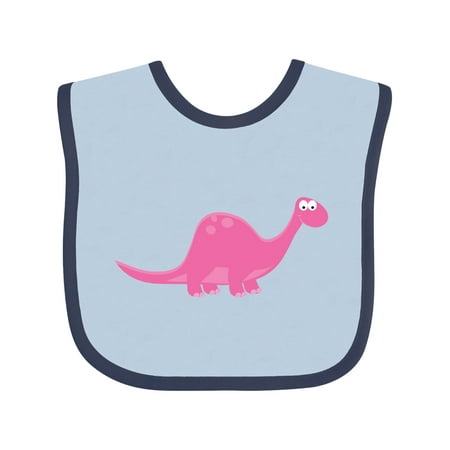 

Inktastic Pink Dinosaur Gift Baby Girl Bib