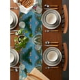 thumbnail image 2 of Christmas Flamingo Burlap-Cotton Table Runner 36 Inches Long,Xmas Snowman Coastal Beach Farmhouse Table Runners,Outdoor Dining Tablecloths Decor for Baby Shower Party Wedding 13x36, 2 of 9