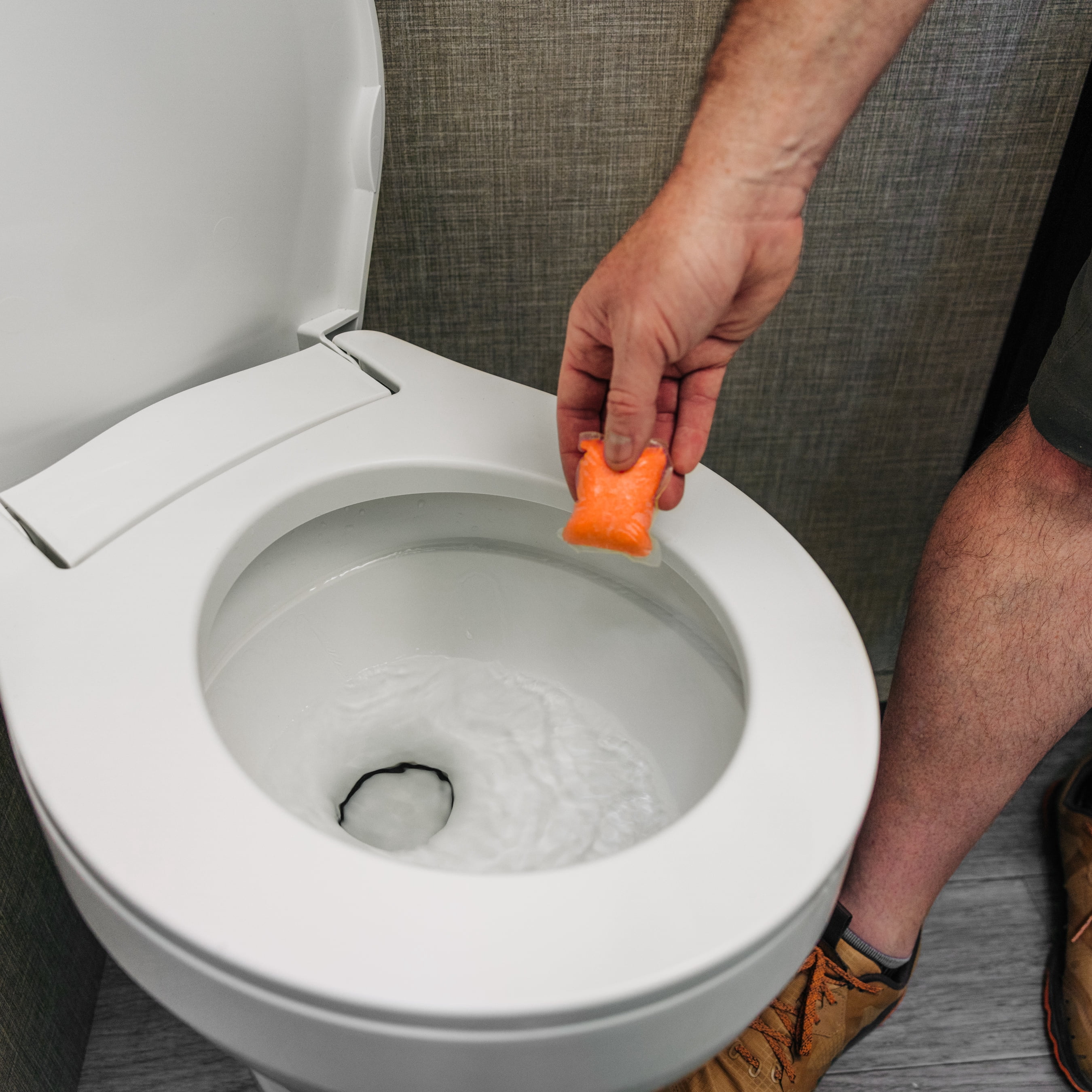(2 pack) Camco TST RV Toilet Treatment Drop-ins, Orange Citrus Scent, 15-Pack (41189)