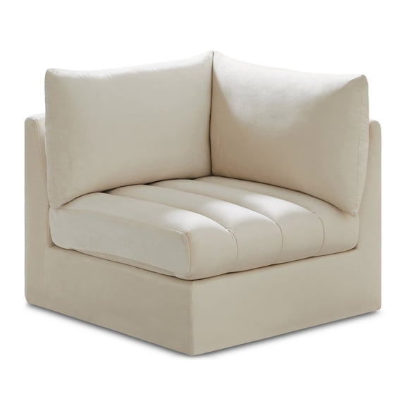 Meridian Furniture Jacob Cream Velvet Corner