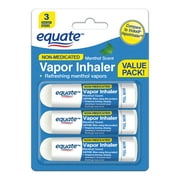 Equate Non-Medicated Vapor Inhaler Stick, Menthol Scent, 3 Count, Compare to Vicks® VapoInhaler™