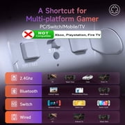 QUCOPRE Wireless Gaming Controller for PC,Steam,iOS,Android,Switch, PC Controller with Detachable Joysticks/Mappable Buttons/6-Axis Gyro/RGB Lights/Micro Hall Triggers