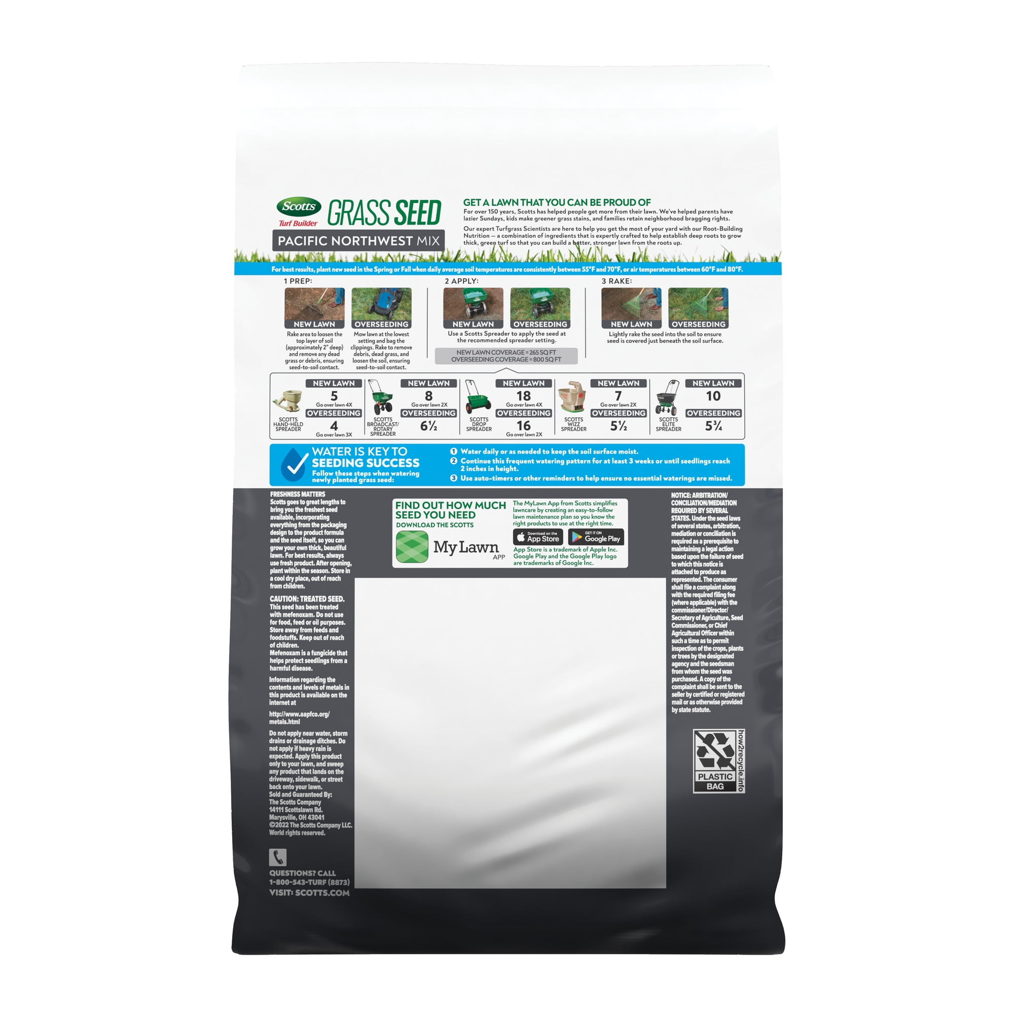Scotts Turf Builder Grass Seed Pacific Northwest Mix, 2.4 lbs.