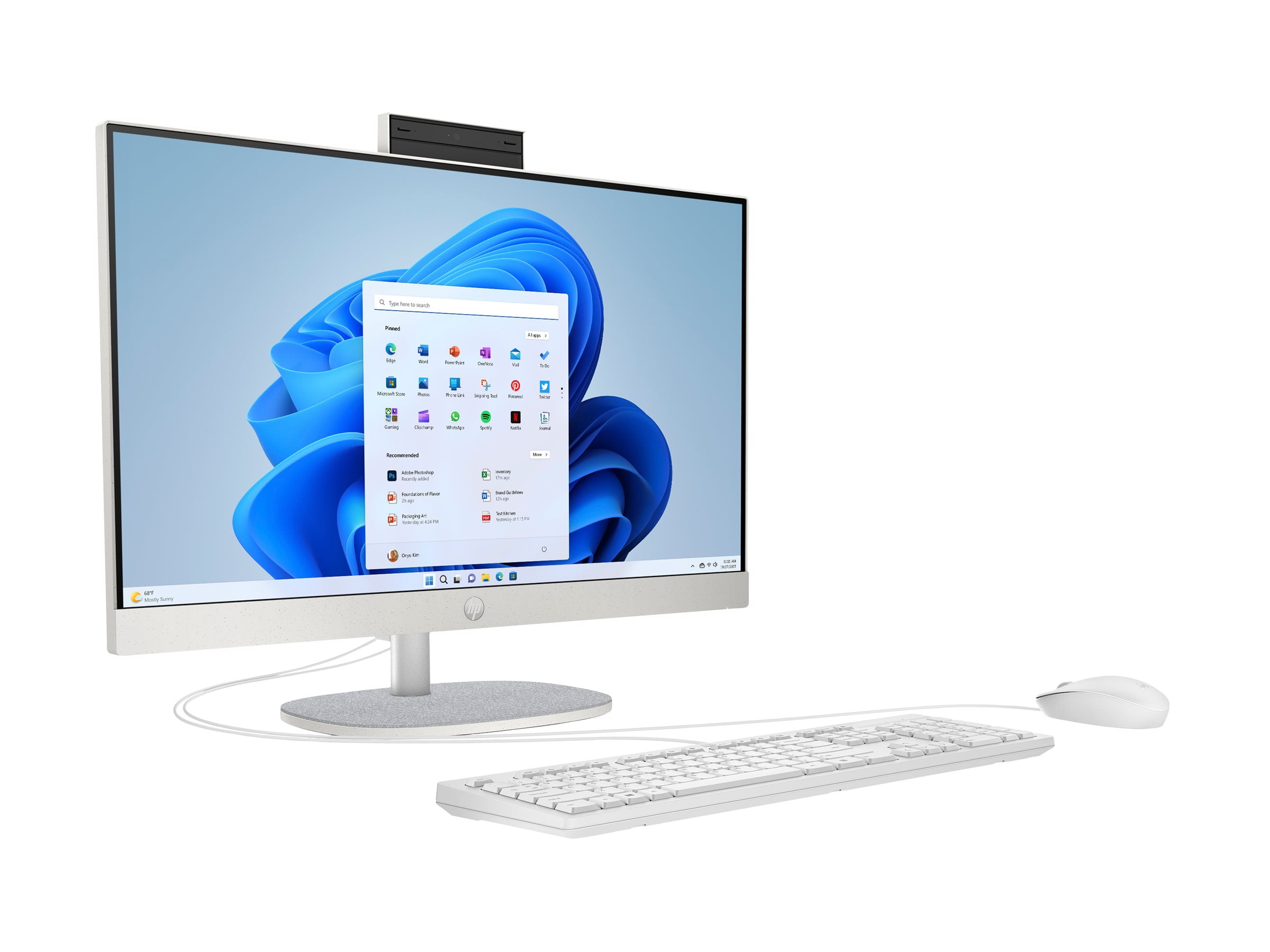 HP 24-cr0010 AIO Desktop PC, 23.8” FHD, Athlon Silver 7120U