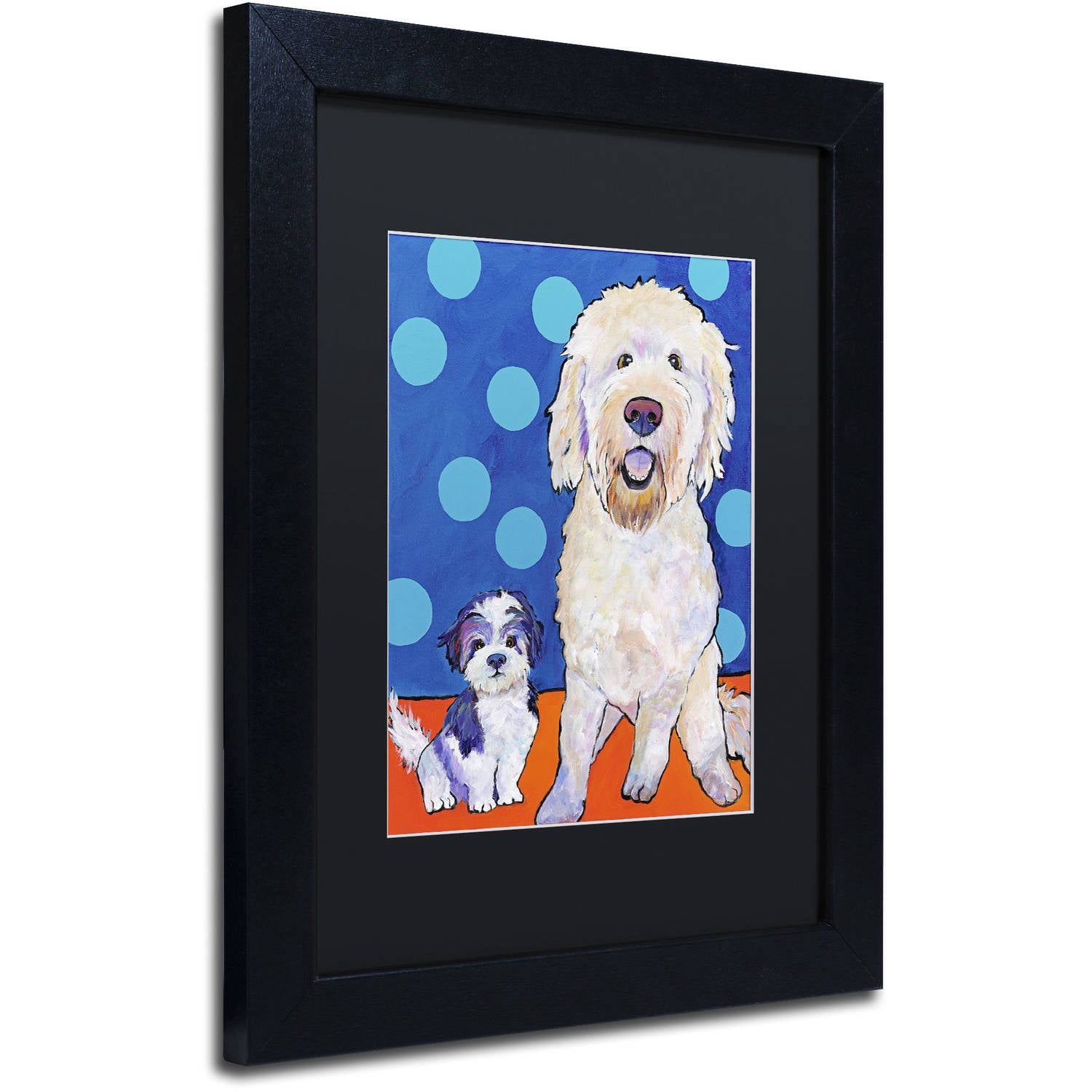 Trademark Fine Art "Blues Brothers" Canvas Art by Pat Saunders-White, Black Matte, Black Frame