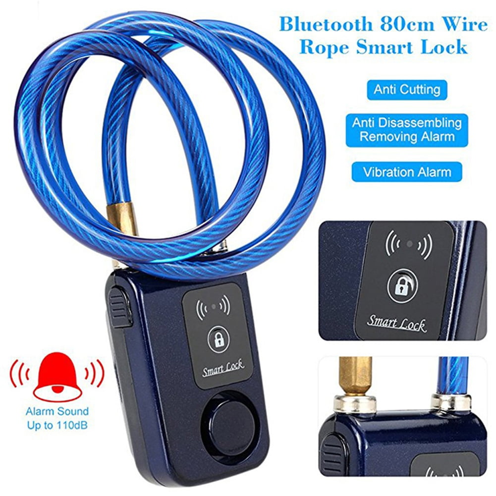Bluetooth Bike Lock Alarm 110dB Universal Security Smart Bike Alarm Lock System Anti-Theft Vibration Alarm for Bicycle Motorcycle Door Gate Lock, APP Control