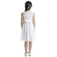 thumbnail image 2 of DPOIS Kids Girls Sleevless Formal Dresses Sequined Lace Flower Girl Dress Ivory 12, 2 of 7