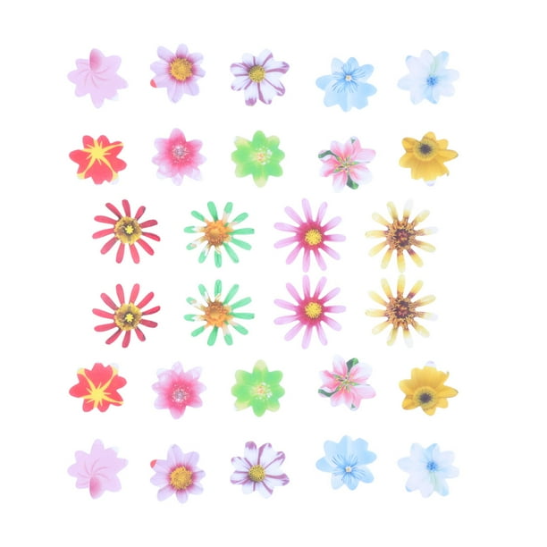 FELTECHELECTR 120 flores comestibles de papel de arroz, oblea, adornos coloridos para cupcakes, postres, decoración de pasteles (10 colores)