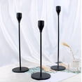 thumbnail image 5 of YasTant Set of 3 Candle Holders for Taper Candles, Modern Decorative Candlestick Holder for Home Decor, Wedding, Dinning, Party, Anniversary (Black), 5 of 8