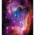 thumbnail image 3 of Galaxy Duvet Cover Set, Magellanic Cloud Stars and Colorful Cosmic Universe View Pattern, Decorative 2 Piece Bedding Set with 1 Pillow Shams, Twin Size, Purple Blue Orange, by Ambesonne, 3 of 3