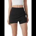 thumbnail image 2 of Falda Deportiva Convertible 2 en 1 para Mujer con Cordón Ajustable - Falda Pantalón Hasta la Rodilla con Bolsillos para Uso Deportivo e Informal Negro XL, 2 of 8
