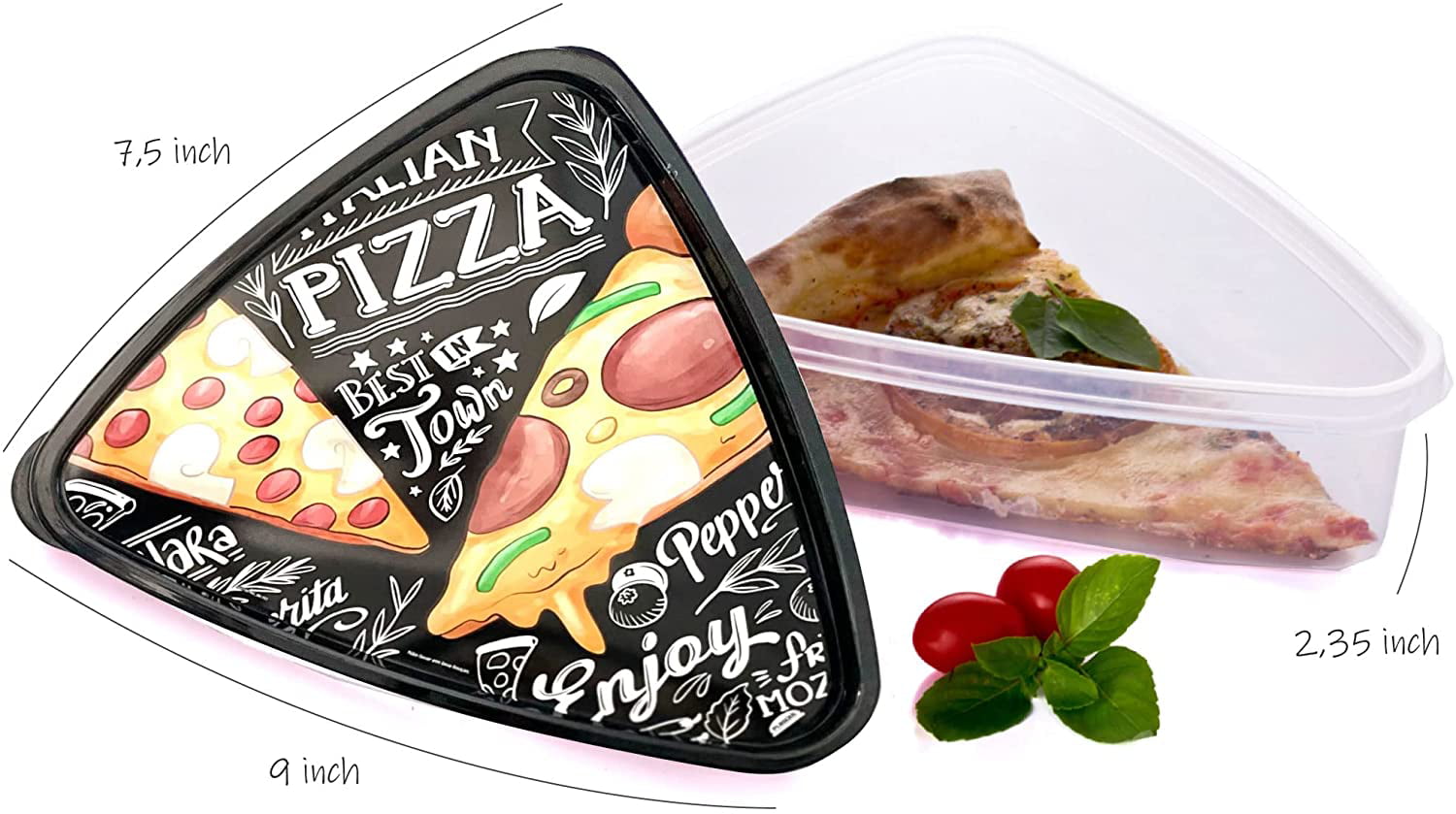 1pc Pizza Storage Container, Collapsible Pizza Slice Container