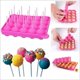 thumbnail image 2 of 20 piezas: rosa con palitos, antiadherente, moldes para piruletas, placa de silicona para hornear pasteles, 2 of 5