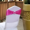 thumbnail image 5 of BalsaCircle 5 Fuchsia Metallic Spandex Chair Sashes Silver Round Buckles Party Ceremony, 5 of 8