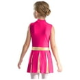 thumbnail image 2 of TSSOE Cheer Leader Costumes for Girls Sleeveless Cheer Letter Print Uniform Dance Dress for Party Clothes Hot Pink 14, 2 of 5