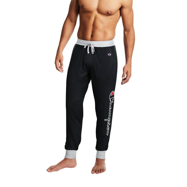 hvorfor ikke bit Universel Champion, Adult Mens, Rib Cuff Vertical Logo Pajamas Sleep Pants, Sizes  S-2XL - Walmart.com