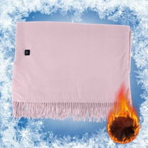 Bxaolu Heated Blanket, Cozy Portable Heated Blanket Battery Operated,Cordless USB Heated Shawl, Wearable Heating Blanket for Car, Heated Throw Wrap, 78"L x 26"W, Light Pink